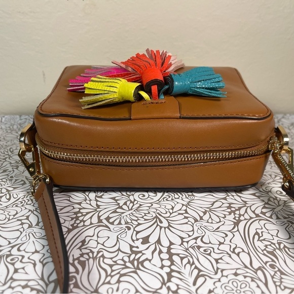 Rebecca Minkoff - Camel leather multi tassel cross body bag. - Picture 7 of 16